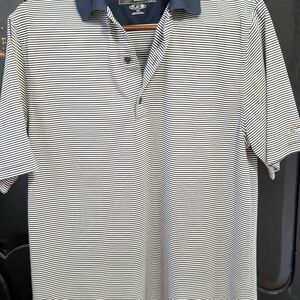 Greg Norman Collection Blue and White Polo Shirt
